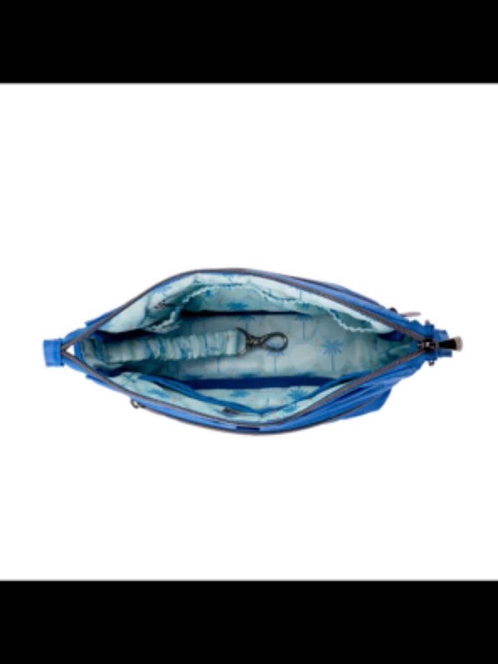 LUG - Dash Classic Crossbody in Azure Blue w/Geo Palms Blue Interior - Picture 2 of 5